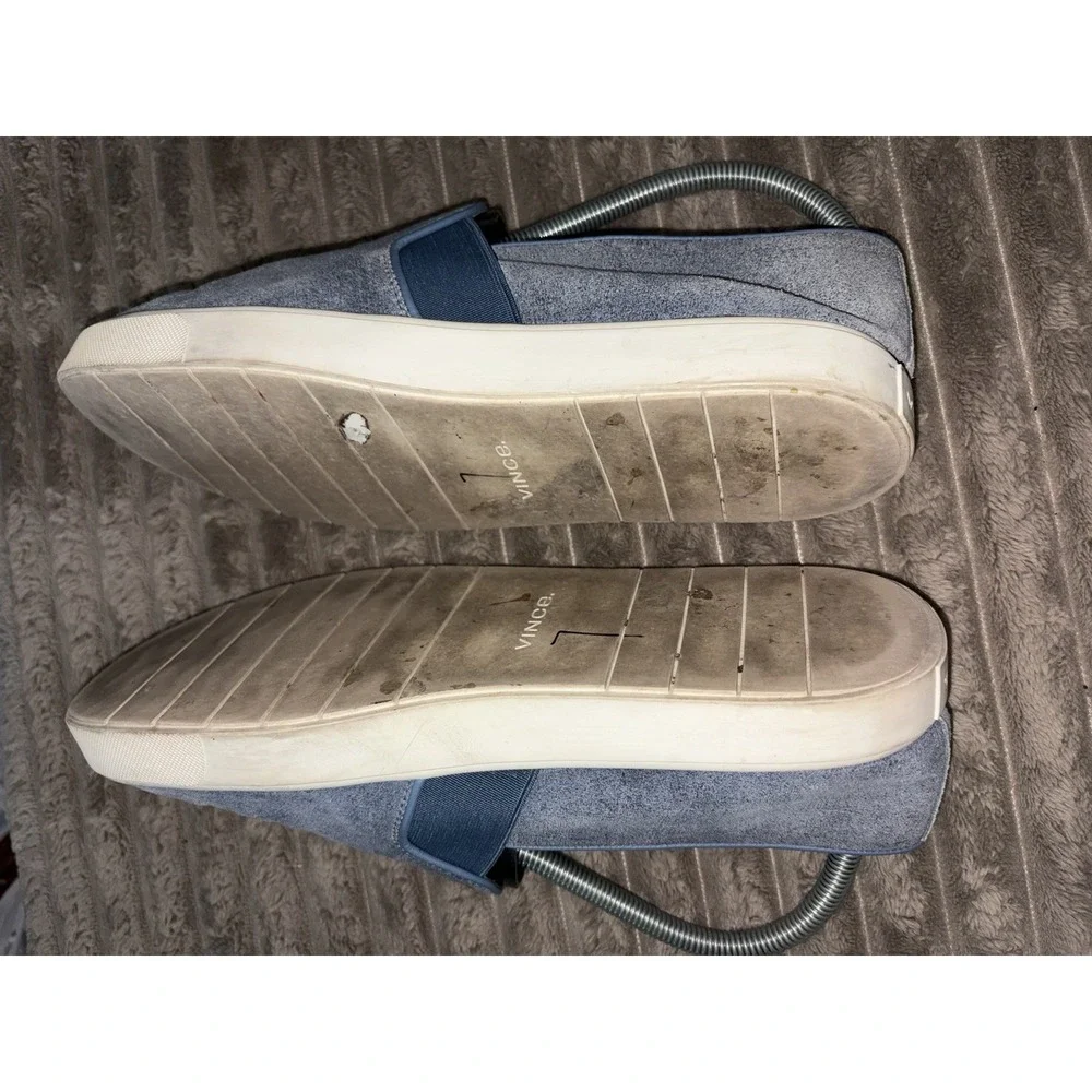Vince Women's Slip On Sneakers Blue Suede Size 9 US 38 EU Boating Shoes